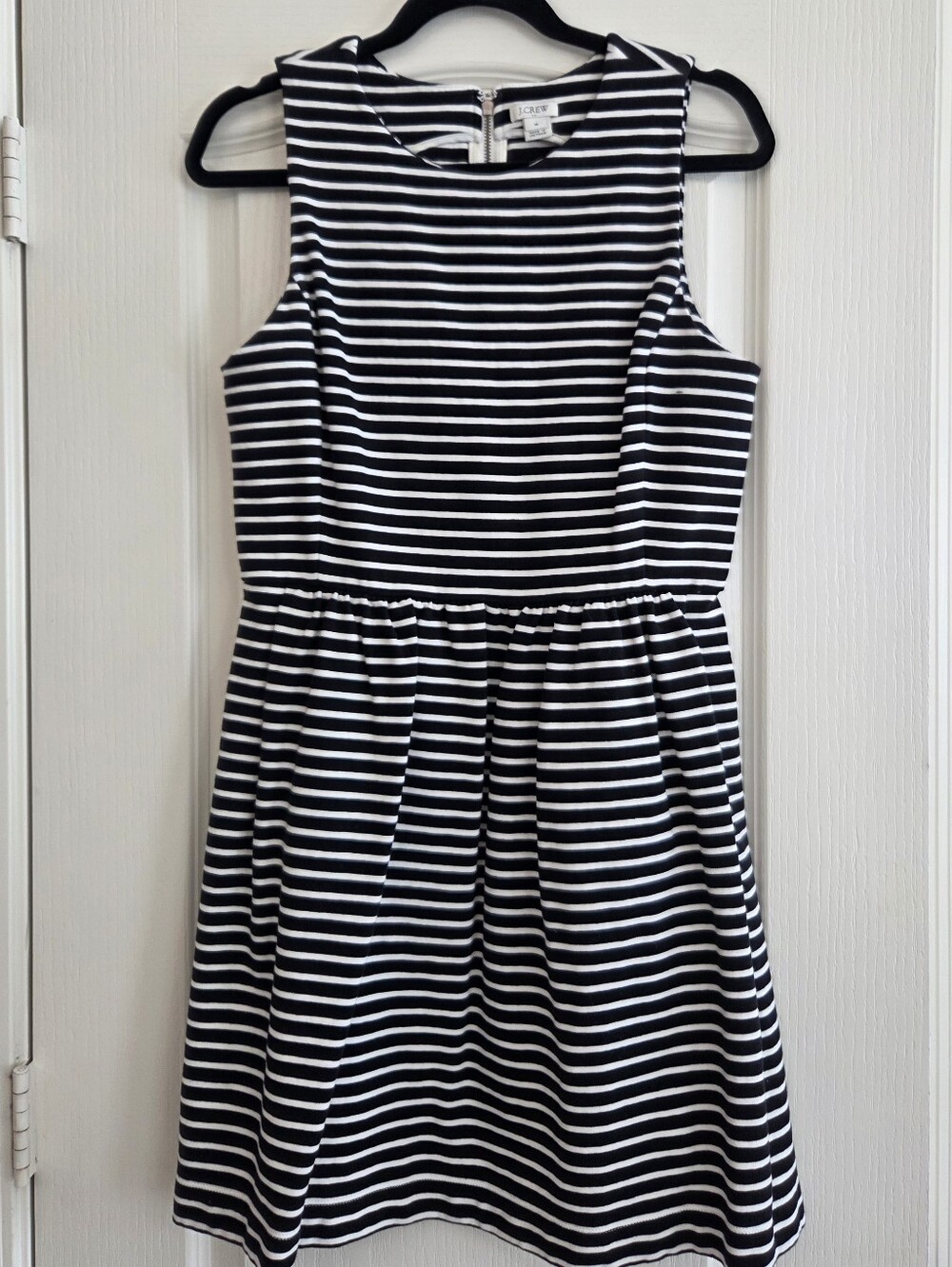 J Crew Black & White Striped Dress